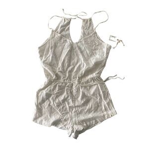 ELEMENT‎ GOLDEN ROMPER NWT WOMENS $45 M white crochet neckline